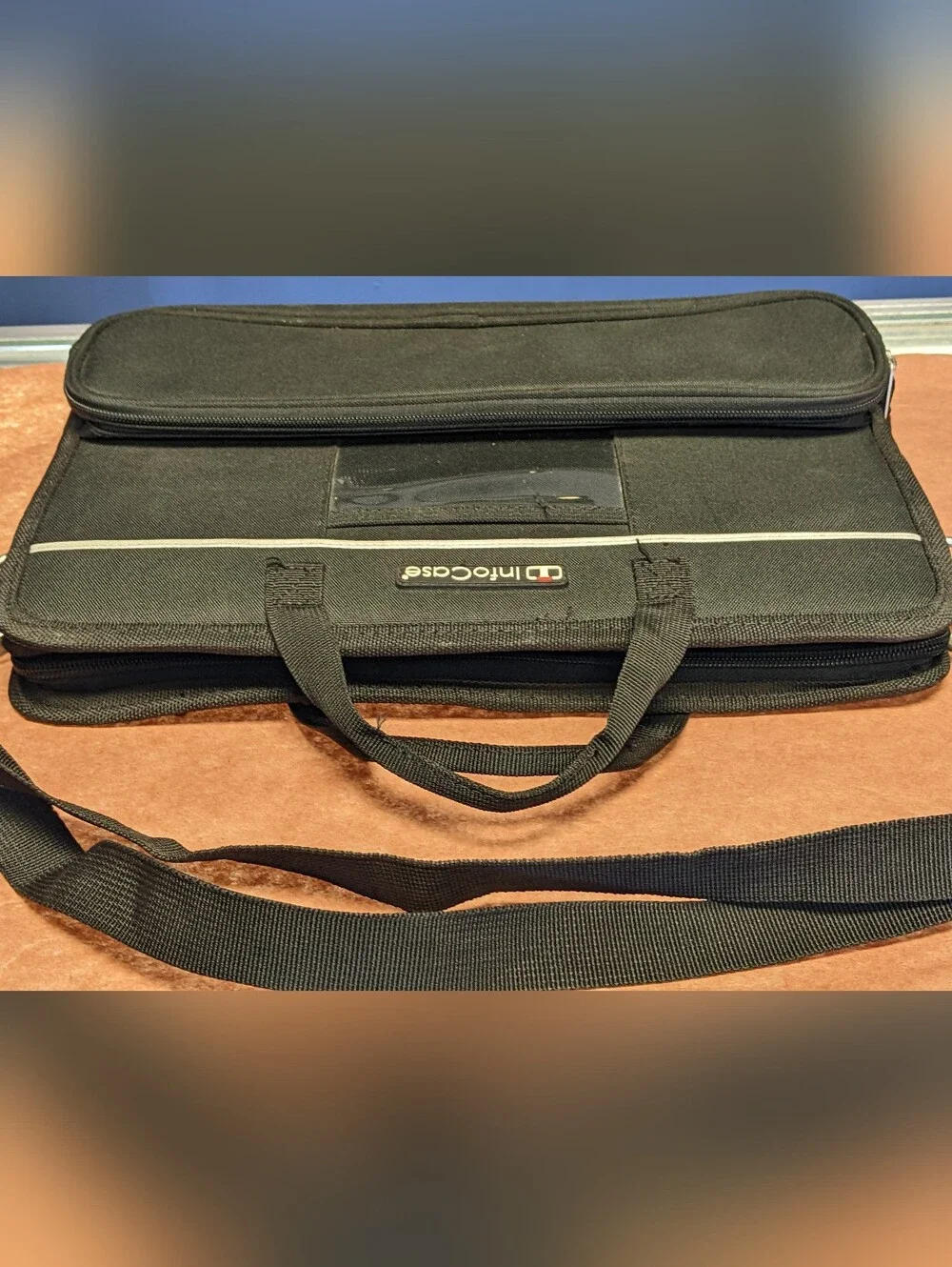 InfoCase Chromebook & Laptop Bag w/ Pouch - Black - Used Good Condition